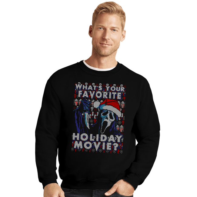Secret_Shirts Crewneck Sweater, Unisex / Small / Black Holiday Scream