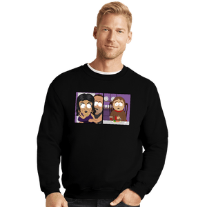 Daily_Deal_Shirts Crewneck Sweater, Unisex / Small / Black Angry Jersey Lady