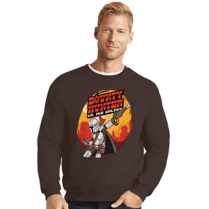Secret_Shirts Crewneck Sweater, Unisex / Small / Dark Chocolate Bounty Hunter VS The Galaxy