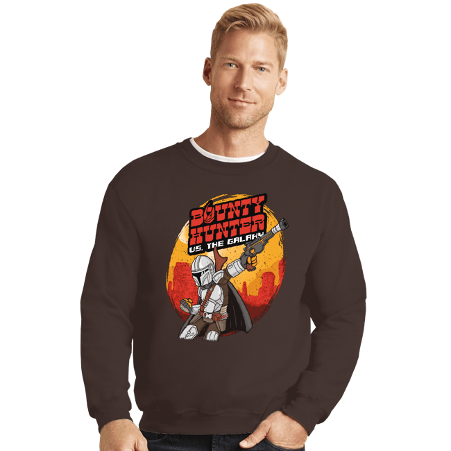 Secret_Shirts Crewneck Sweater, Unisex / Small / Dark Chocolate Bounty Hunter VS The Galaxy