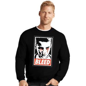 Daily_Deal_Shirts Crewneck Sweater, Unisex / Small / Black Stranger Blood