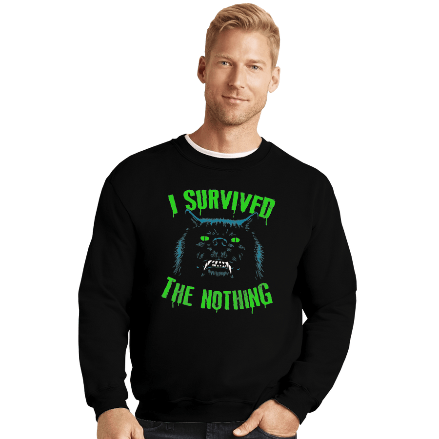 Shirts Crewneck Sweater, Unisex / Small / Black I Survived The Nothing