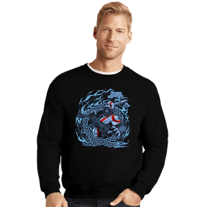 Daily_Deal_Shirts Crewneck Sweater, Unisex / Small / Black Prepare For Ragnarok