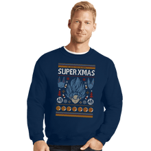 Load image into Gallery viewer, Shirts Crewneck Sweater, Unisex / Small / Navy Super Xmas

