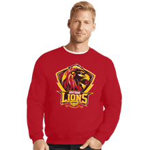 Load image into Gallery viewer, Shirts Crewneck Sweater, Unisex / Small / Red Gryffindors Lions
