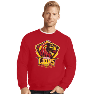 Shirts Crewneck Sweater, Unisex / Small / Red Gryffindors Lions