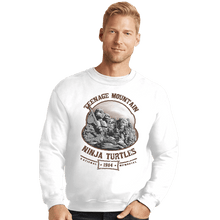 Load image into Gallery viewer, Shirts Crewneck Sweater, Unisex / Small / White Teenage Mountain

