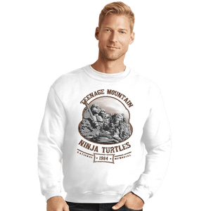 Shirts Crewneck Sweater, Unisex / Small / White Teenage Mountain
