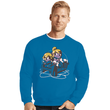 Load image into Gallery viewer, Shirts Crewneck Sweater, Unisex / Small / Sapphire Valentines Pirates
