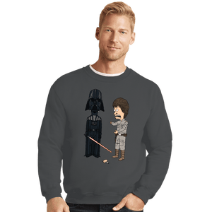 Daily_Deal_Shirts Crewneck Sweater, Unisex / Small / Charcoal Stupid Jedi
