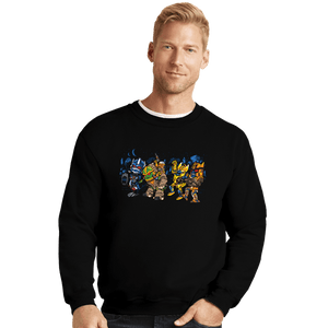 Daily_Deal_Shirts Crewneck Sweater, Unisex / Small / Black Where The War Beasts Are