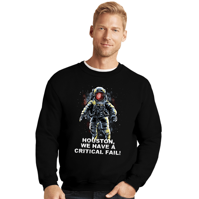 Secret_Shirts Crewneck Sweater, Unisex / Small / Black Critical Fail