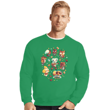 Load image into Gallery viewer, Secret_Shirts Crewneck Sweater, Unisex / Small / Irish Green On Tarantula Island
