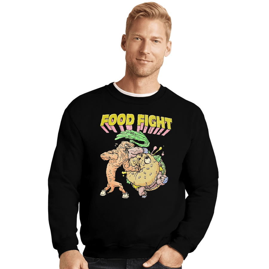 Shirts Crewneck Sweater, Unisex / Small / Black Food Fight