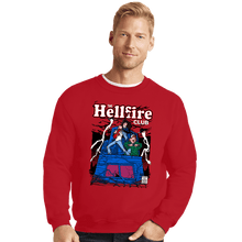 Load image into Gallery viewer, Daily_Deal_Shirts Crewneck Sweater, Unisex / Small / Red The Hellfire Club Comics
