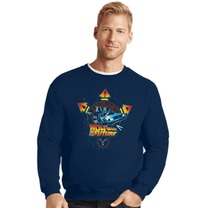 Daily_Deal_Shirts Crewneck Sweater, Unisex / Small / Navy Flash Back