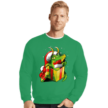 Load image into Gallery viewer, Daily_Deal_Shirts Crewneck Sweater, Unisex / Small / Irish Green Christmas Variant
