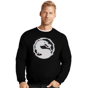 Shirts Crewneck Sweater, Unisex / Small / Black Mortal Glitch