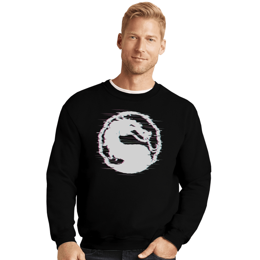Shirts Crewneck Sweater, Unisex / Small / Black Mortal Glitch
