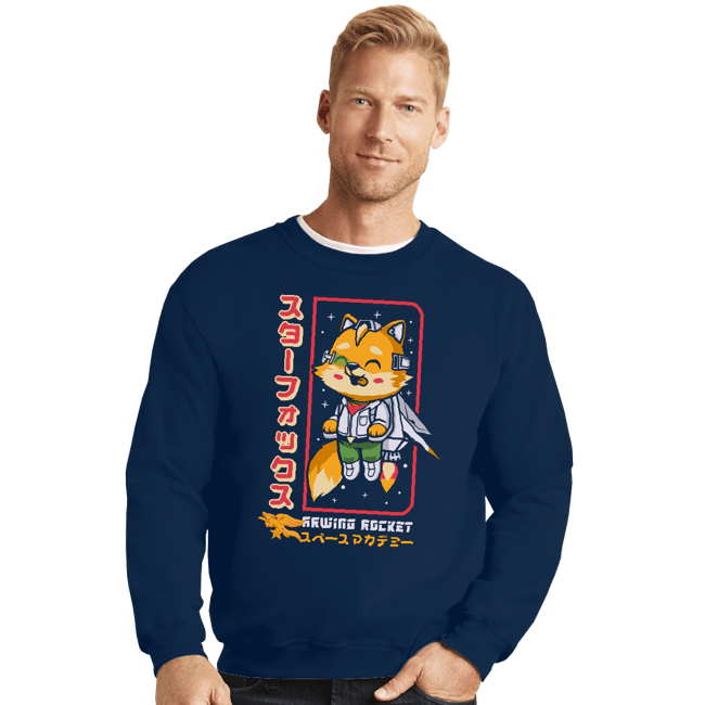 Daily_Deal_Shirts Crewneck Sweater, Unisex / Small / Navy Star Prowler