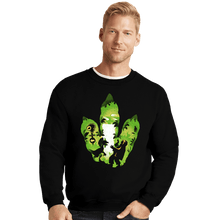 Load image into Gallery viewer, Daily_Deal_Shirts Crewneck Sweater, Unisex / Small / Black Dilophosaurus Footprint
