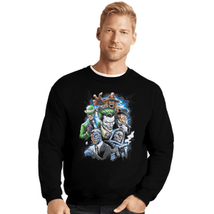 Shirts Crewneck Sweater, Unisex / Small / Black Gotham Villains