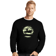 Load image into Gallery viewer, Shirts Crewneck Sweater, Unisex / Small / Black Moonlight Wolf Princess
