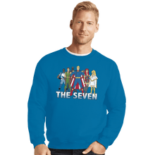 Load image into Gallery viewer, Shirts Crewneck Sweater, Unisex / Small / Sapphire Cartoon Seven
