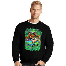 Load image into Gallery viewer, Daily_Deal_Shirts Crewneck Sweater, Unisex / Small / Black The Mystery Machine
