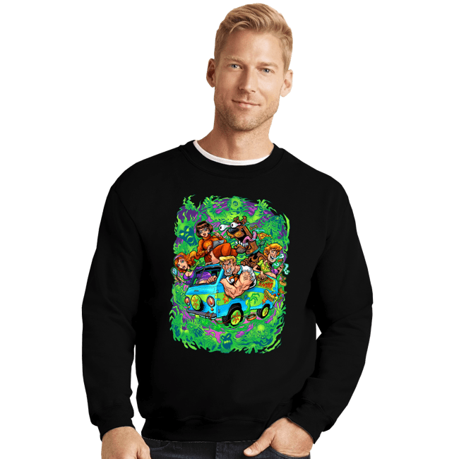 Daily_Deal_Shirts Crewneck Sweater, Unisex / Small / Black The Mystery Machine