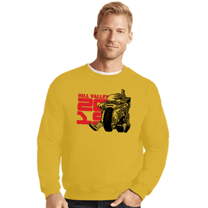 Daily_Deal_Shirts Crewneck Sweater, Unisex / Small / Gold Hill Valley 2015