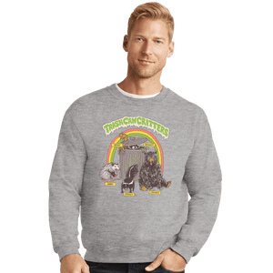 Shirts Crewneck Sweater, Unisex / Small / Sports Grey Trash Can Critters