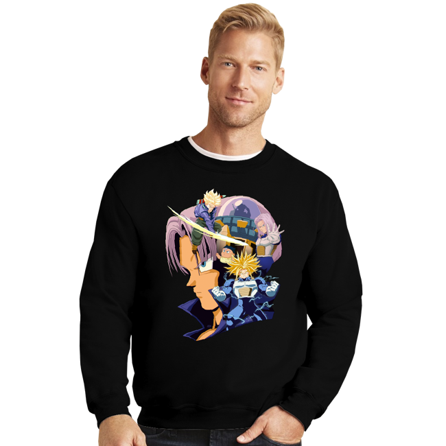 Daily_Deal_Shirts Crewneck Sweater, Unisex / Small / Black Vintage Trunks