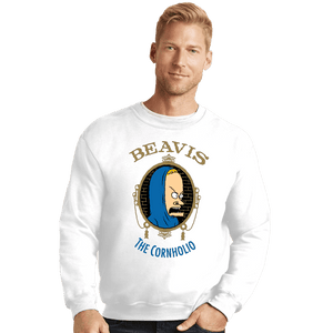 Daily_Deal_Shirts Crewneck Sweater, Unisex / Small / White The Cornholio