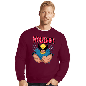 Daily_Deal_Shirts Crewneck Sweater, Unisex / Small / Maroon Wolverine 97