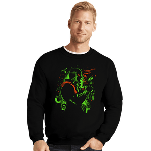 Daily_Deal_Shirts Crewneck Sweater, Unisex / Small / Black Black Dog