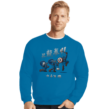 Load image into Gallery viewer, Secret_Shirts Crewneck Sweater, Unisex / Small / Sapphire Captain Shoryuken

