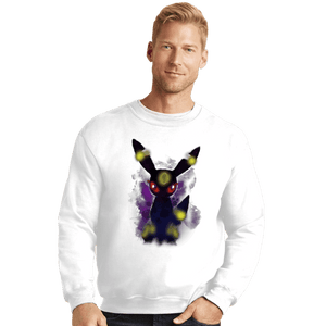 Secret_Shirts Crewneck Sweater, Unisex / Small / White Dark Type Watercolor