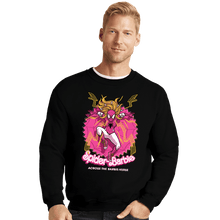 Load image into Gallery viewer, Daily_Deal_Shirts Crewneck Sweater, Unisex / Small / Black Spider Doll Verse
