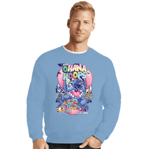 Daily_Deal_Shirts Crewneck Sweater, Unisex / Small / Powder Blue Jumba's Ohana Hoops