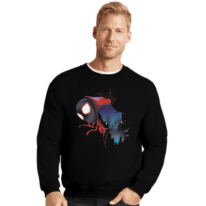 Shirts Crewneck Sweater, Unisex / Small / Black Spider Miles