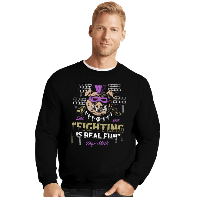 Shirts Crewneck Sweater, Unisex / Small / Black New York Punk Pig