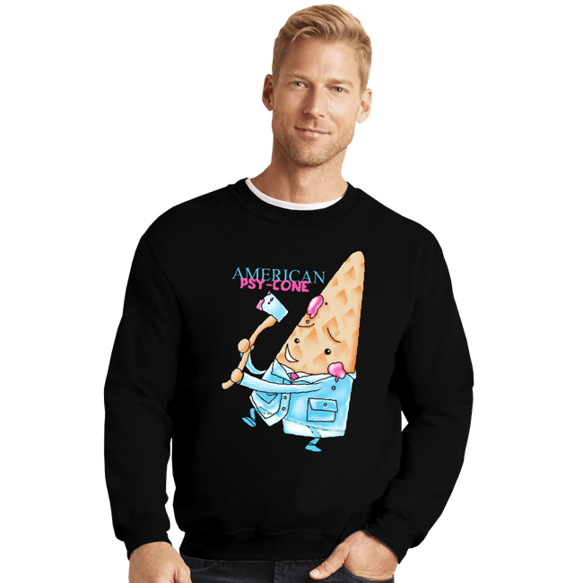 Secret_Shirts Crewneck Sweater, Unisex / Small / Black Psy Cone