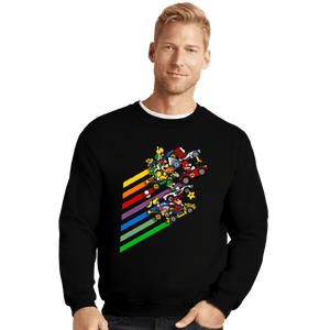 Daily_Deal_Shirts Crewneck Sweater, Unisex / Small / Black Karting Chaos