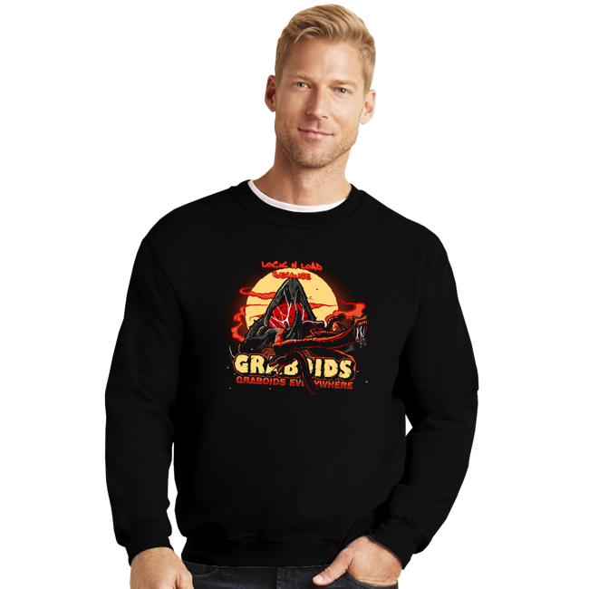 Secret_Shirts Crewneck Sweater, Unisex / Small / Black Graboids Everywhere