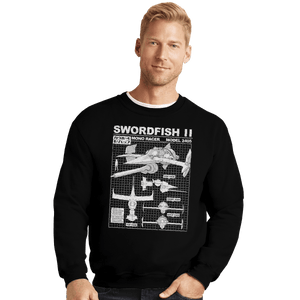 Shirts Crewneck Sweater, Unisex / Small / Black Swordfish II Deal