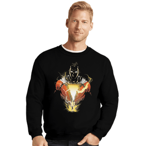 Shirts Crewneck Sweater, Unisex / Small / Black S H A Z A M