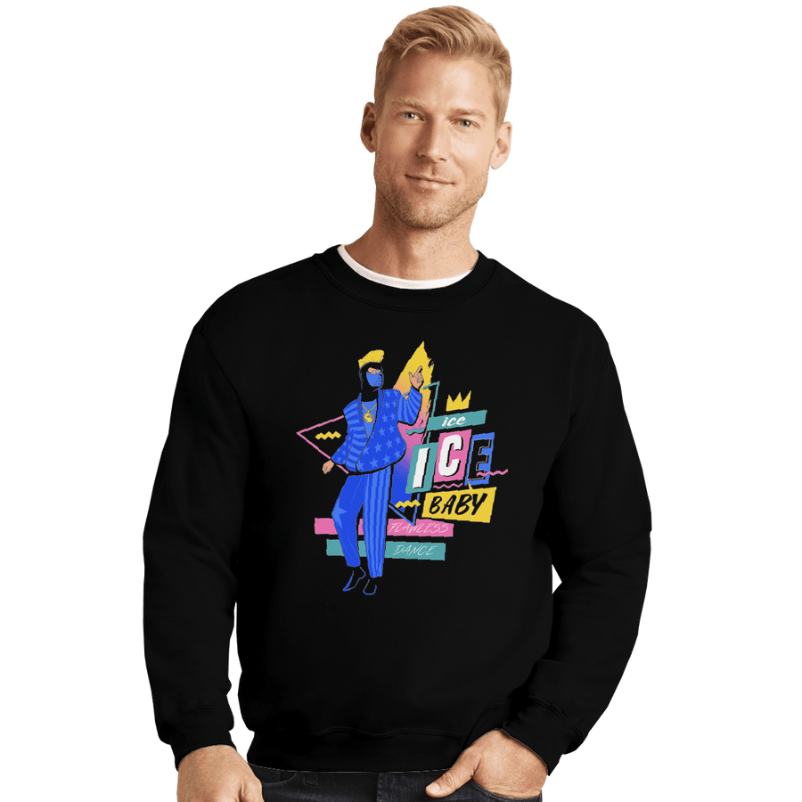 Shirts Crewneck Sweater, Unisex / Small / Black Ice Ice Baby
