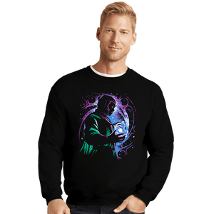 Daily_Deal_Shirts Crewneck Sweater, Unisex / Small / Black The Conqueror