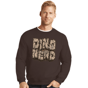 Shirts Crewneck Sweater, Unisex / Small / Dark Chocolate Dino Nerd